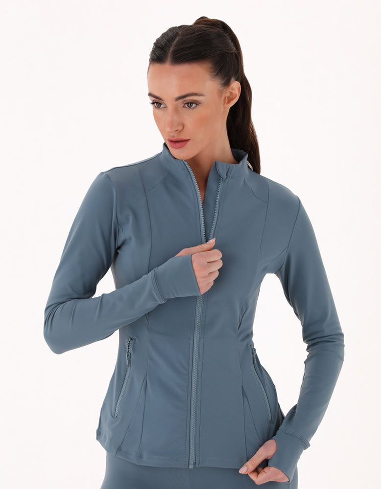 
                      
                        The Sculpt Jacket - Steel Blue
                      
                    